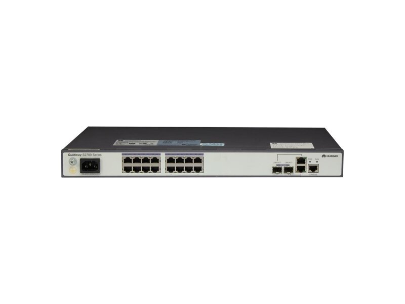 02352334  Коммутатор Huawei S2700-18TP-SI-AC (16 Ethernet 10/ 100 ports, 2 dual-purpose 10/ 100/ 1000 or SFP, AC 110/ 220V) (S2700-18TP-SI-AC)