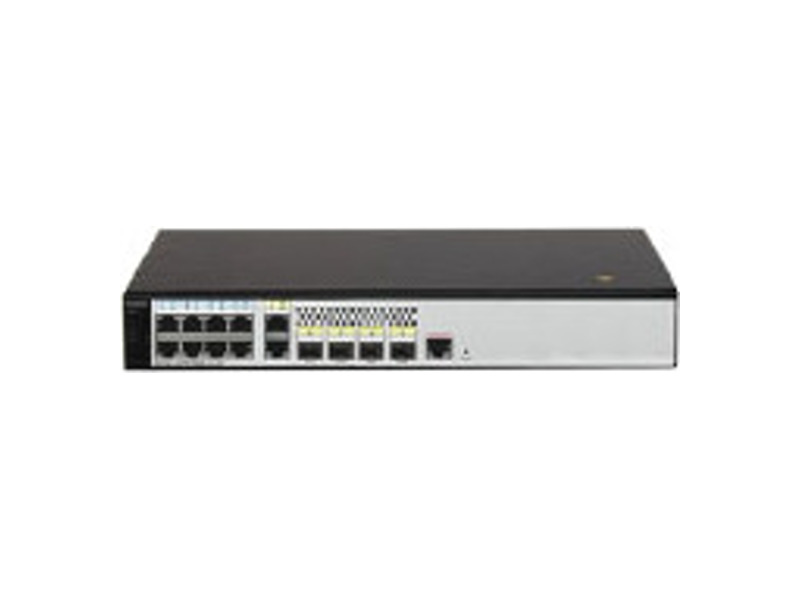 98010571  Коммутатор Huawei S5720S-12TP-PWR-LI-AC (8 Ethernet 10/ 100/ 1000 PoE+ ports, 2 Gig SFP and 2 dual-purpose 10/ 100/ 1000 or SFP, 124W PoE AC 110/ 220V) (S5720S-12TP-PWR-LI-AC)