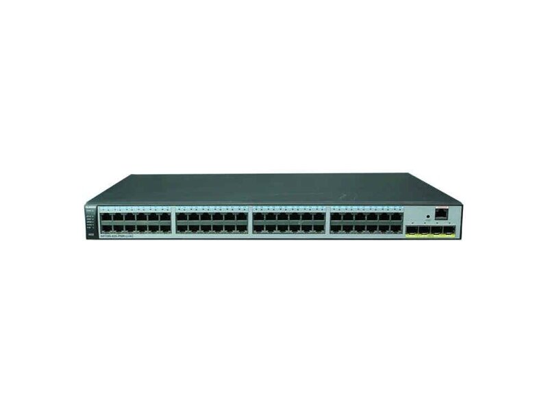 98010617  Коммутатор Huawei S5720S-52X-PWR-LI-AC (48 Ethernet 10/ 100/ 1000 ports, 4 10 Gig SFP+, PoE+, 370W POE AC power support) (S5720S-52X-PWR-LI-AC)