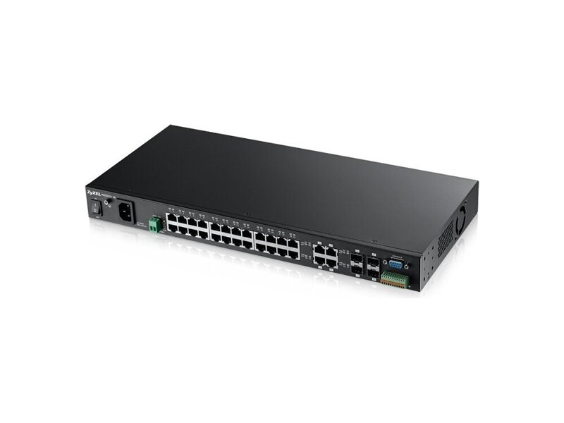 MGS3520-28-EU01V1F  Коммутатор Zyxel MGS3520-28 24G Managed Metro Gigabit Switch with 4 of 28 RJ-45 connectors shared with SFP slots