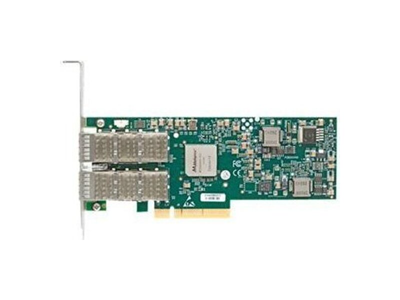 MHQH29C-XTR  Адаптер Mellanox MHQH29C-XTR ConnectX-2 VPI adapter card, dual-port QSFP, IB 40Gb/ s and 10GbE, PCIe2.0 x8 5.0GT/ s, tall bracket, RoHS R6