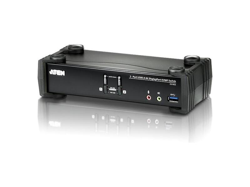 CS1922-AT-G  KVM-переключатель 2P USB 4K DP/ F. Audio KVMP/ USB3.0 Switch ATEN
