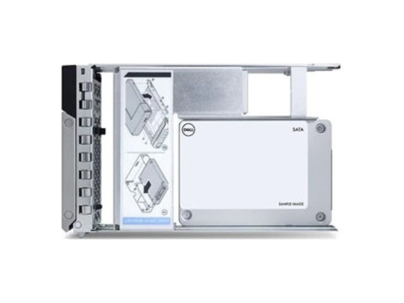 345-BBED  Жесткий диск DELL SSD 1.92TB LFF (2.5'' in 3.5'' carrier) SATA Read Intensive 6Gbps, 512e, Hot Plug, For 14G Servers