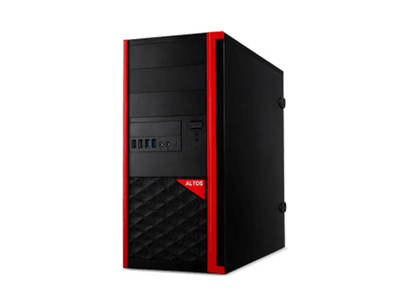 US.RRKTA.01L  ПК Altos P10 F7/ Intel Core i5-11400 2.60GHz Hexa/ 8GB+256GB SSD/ GF RTX3070 Blower 8GB/ noOS/ 1Y/ BLACK+RED