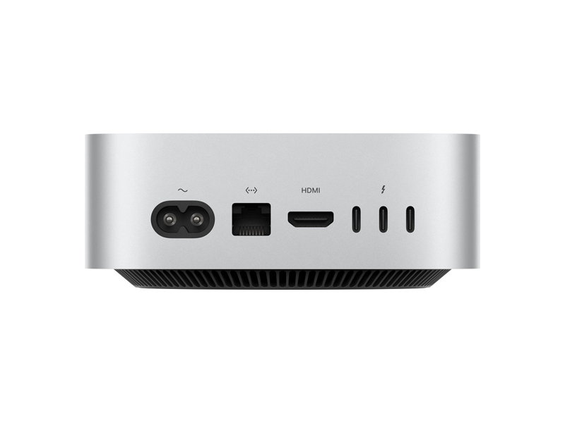 MCYT4LL/A  ПК Apple Mac Mini 2024/ M4 24GB/ 512GB SSD/ 10 core GPU/ MacOS/ silver/ Wi-Fi/ BT/ 3xThunderbolt/ 2xUSB/ HDMI/ RJ45 1