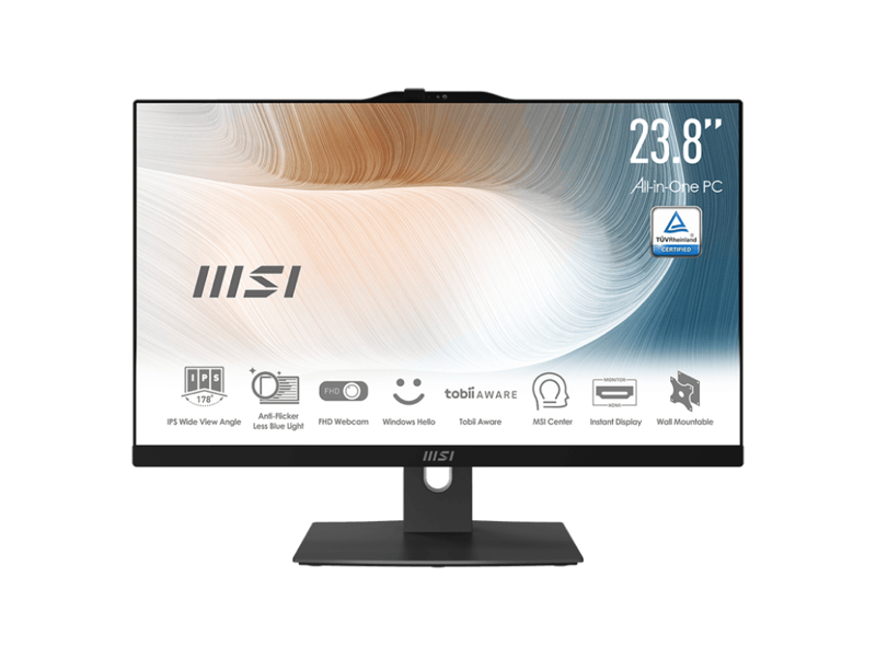 9S6-AE0711-846  Моноблок MSI Modern AM242P 12M-471XRU 23.8'' Intel Core i5-1240P/ 16GB/ SSD1TB/ 256GB SSD Intel Iris Xe Graphics FHD(1920x1080)/ / / WiFi/ BT/ HDMI RJ45 4xUSB 2.0noOS/ BLACK