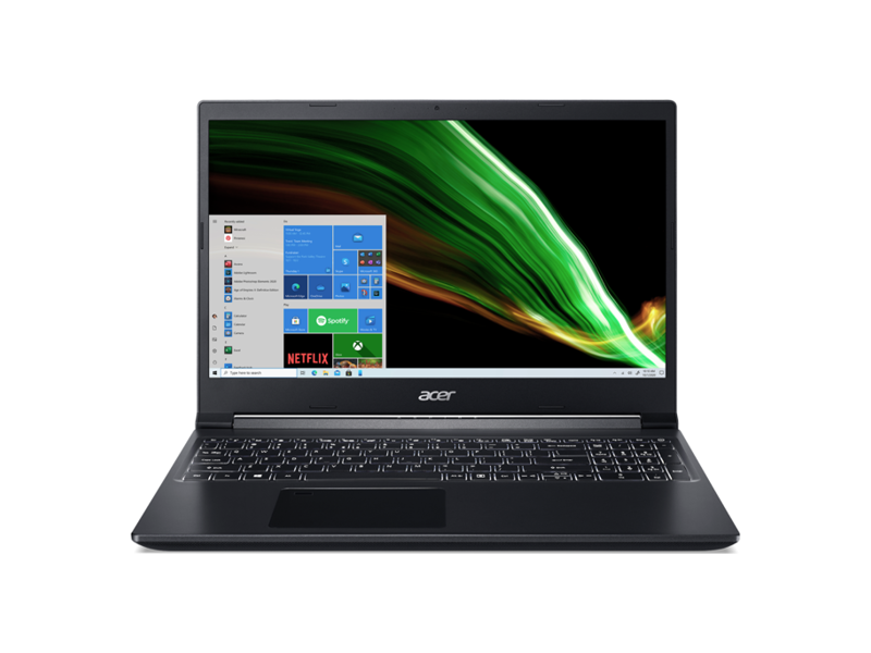 NH.Q8QER.002  Ноутбук Acer Aspire 7 A715-41G-R75P Ryzen 5 3550H/ 8Gb/ SSD256Gb/ nVidia GeForce GTX 1650 Ti 4Gb/ 15.6''/ FHD (1920x1080)/ Linux/ black/ WiFi/ BT/ Cam