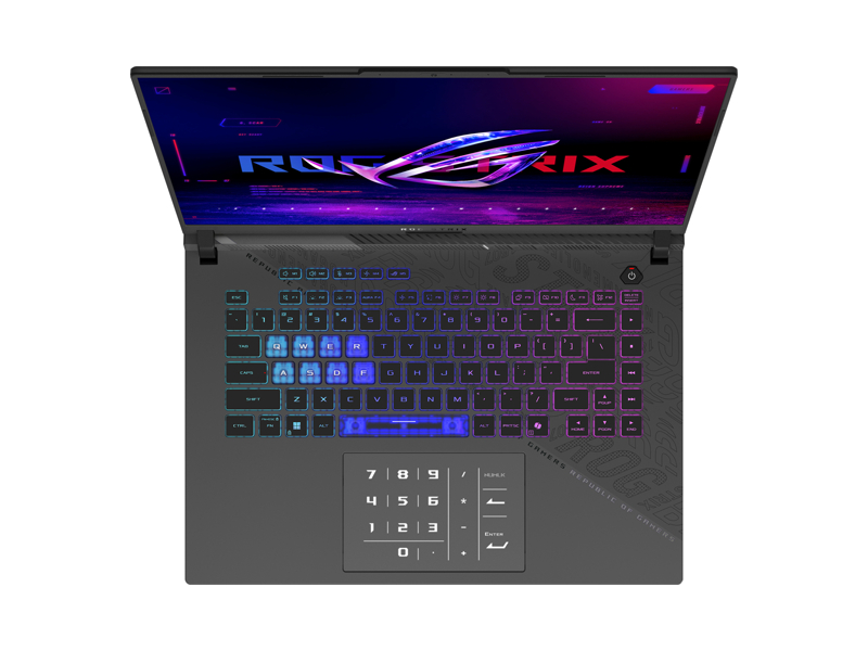 90NR0L67-M00300 Ноутбук Asus ROG Strix G16 G614PP-S5063/ 16''/ AMD Ryzen 9 8940HX/ 16GB/ 512GB SSD/ NVIDIA GeForce RTX5070 8GB/ (2560x1600)/ DOS/ grey/ Wi-Fi/ BT/ CAM/ 2xThunderbolt/ 2xUSB/ HDMI/ RJ45 1