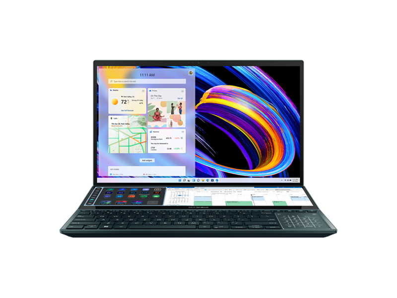 90NB0Z21-M001P0  Ноутбук Asus Zenbook Pro Duo UX582ZW-H2021X Core i7-12700H/ 32Gb DDR4/ 1Tb SSD/ OLED Touch 15, 6'' 3840x2160/ GeForce RTX 3070Ti 8Gb/ WiFi6/ BT/ Cam/ Windows 11 Pro/