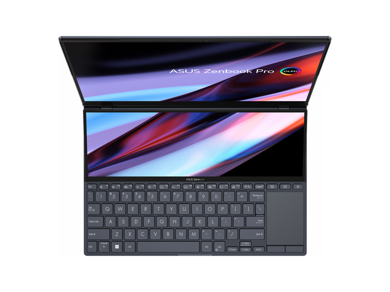 90NB10X2-M003C0  Ноутбук Asus ZenBook Pro Duo UX8402VU-P1036W Core i7 13700H 16Gb SSD1Tb NVIDIA GeForce RTX4050 6Gb 14.5'' OLED Touch 2.8K (2880x1800) Windows 11 Home black WiFi BT Cam Bag (90NB10X2-M003C0) 1