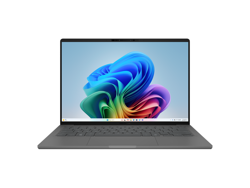 90NB1502-M00DN0 Ноутбук Asus Zenbook 14 UX3407QA-QD267W/ 14''/ Snapdragon X X1-26-100/ 16GB/ 512GB SSD/ Qualcomm Adreno/ (1920x1200)/ Win11Home/ grey/ Wi-Fi/ BT/ CAM/ 3xUSB/ HDMI