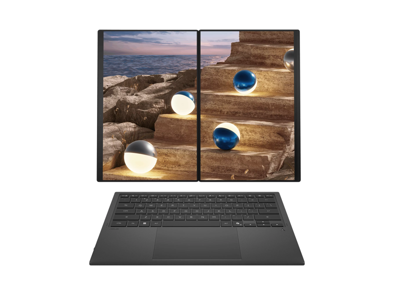 90NB16V1-M00VT0  Ноутбук Asus ZenBook Duo UX8407AA-SN537X/ 14''/ Intel Ultra X9 378H/ 32GB/ 2TB SSD/ Intel Arc B390/ (2880x1800)/ Win11Pro/ grey/ Wi-Fi/ BT/ CAM/ 2xThunderbolt/ USB 1