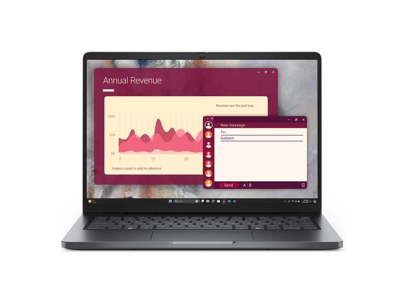 PRO14-7653  Ноутбук Dell Pro 14/ 14''/ Intel Ultra 7 255U/ 16GB/ 512GB SSD/ Intel Graphics/ (1920x1200)/ Linux/ grey/ Wi-Fi/ BT/ CAM/ Thunderbolt/ 2xUSB/ USB-C/ HDMI/ RJ45