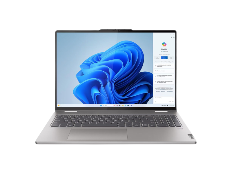 83DM0006US  Ноутбук Lenovo Yoga 7 2-in-1/ 16''/ AMD Ryzen 7 8840HS/ 16GB/ 512GB SSD/ AMD Radeon 780M/ (1920x1200)/ Win11Artic/ Grey/ 2xUSB/ 2xUSB-C/ HDMI