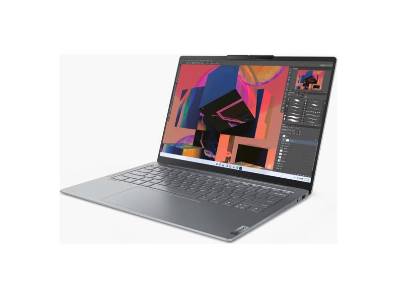 83E00056RU  Ноутбук Lenovo Yoga Slim 6 14IRH8 14''(1920x1200 OLED)/ Intel Core i7 13700H(2.4Ghz)/ 16384Mb/ 512SSDGb/ noDVD/ Int:Intel Iris Xe Graphics/ Cam/ BT/ WiFi/ 65WHr/ 1.35kg/ storm grey/ Win11Home + 65W, RU kbd