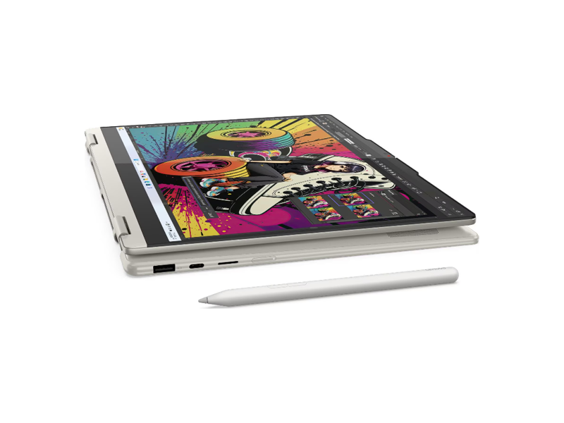 83JR0062RK  Ноутбук Lenovo Yoga 7 14AKP10/ 14''/ AMD Ryzen AI 7 350/ 24GB/ 1TB SSD/ AMD Radeon 860M/ (1920x1200)/ DOS/ beige/ Wi-Fi/ BT/ CAM/ USB/ 2xUSB-C/ HDMI 3