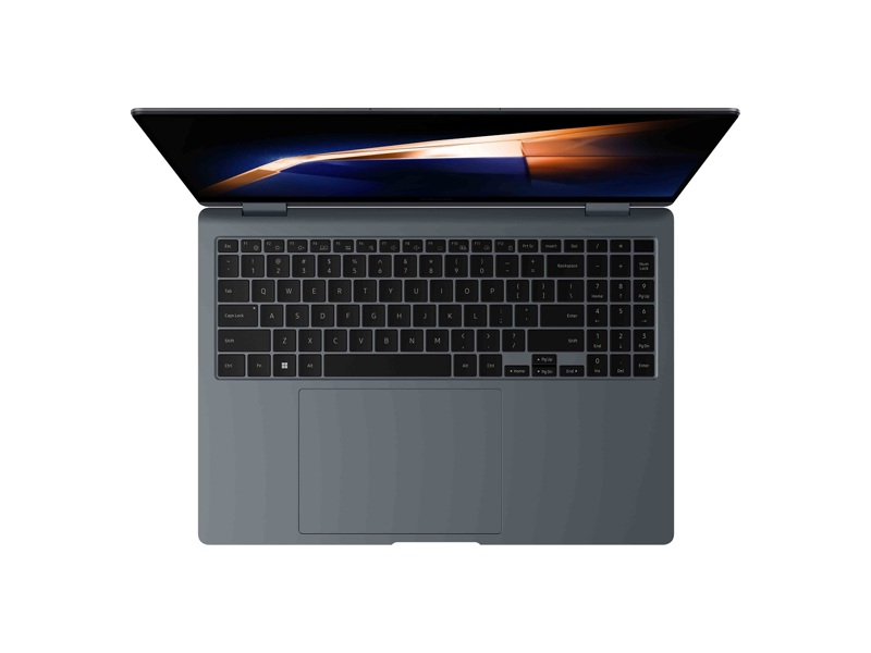 NP960QGK-LG1IN  Ноутбук Samsung Galaxy Book4 Pro 360 16'' (2880x1800 AMOLED)/ Touch/ Intel Core Ultra 7 155H(1.4Ghz)/ 16384Mb/ 512PCISSDGb/ noDVD/ Int:Intel Arc graphics/ Cam/ BT/ WiFi/ 76WHr/ 1.66kg/ Moonstone Gray/ Win11Home + Eng kbd 3 pin 2