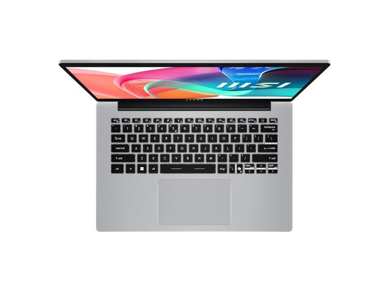 9S7-14S113-816  Ноутбук MSI Modern 14 F1MG-816XRU/ 14''/ Intel Core 5 120U/ 16GB/ 512GB SSD/ Intel UHD/ (1920x1080)/ DOS/ silver/ Wi-Fi/ BT/ CAM/ 3xUSB/ USB-C/ HDMI/ RJ45 1