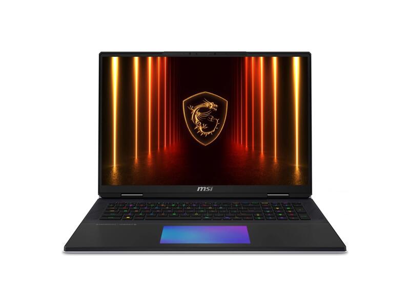 9S7-182421-206  Ноутбук MSI Titan 18 HX AI A2XWJG-206RU/ 18''/ Intel Core Ultra 9 275HX/ 64GB/ 4TB SSD/ NVIDIA GeForce RTX5090 24GB/ (3840x2400)/ Win11/ black/ Wi-Fi/ BT/ CAM/ 3xUSB/ 2xThunderbolt/ HDMI/ RJ45