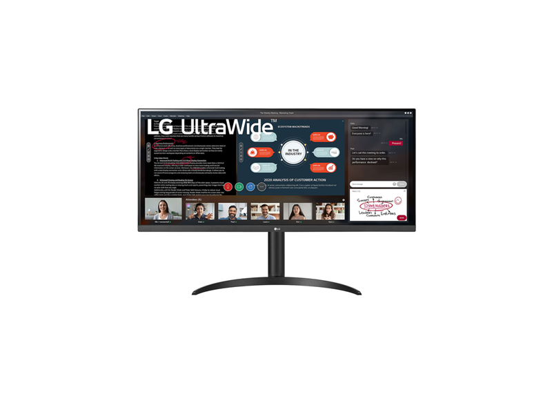 34WP550-B  Монитор LG LCD 34'' 34WP550-B IPS LED, 2560x1080, 5ms, 250cd/ m2, 1000:1 (Mega DCR), 178°/ 178°, 2*HDMI, HDR10, 75Hz, AMD FreeSync, HAS, VESA, Black 1 year