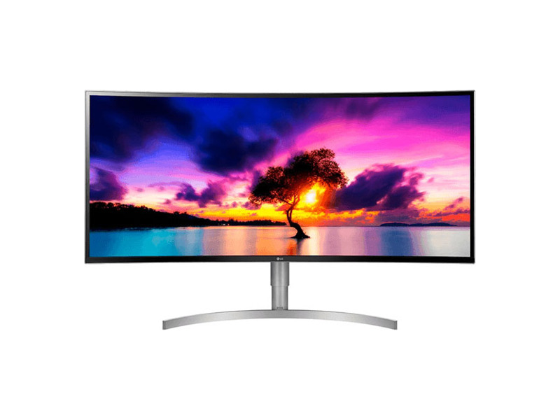 38WK95C-W  Монитор LG 38'' 38WK95C-W IPS LED изогнутый, 3840x1600, 5ms, 300cd/ m2, 1000:1 (Mega DCR), 178°/ 178°, 2*HDMI, USB-C, USB-hub, DP, Headph.Out, колонки, HAS, vesa, Silver-White