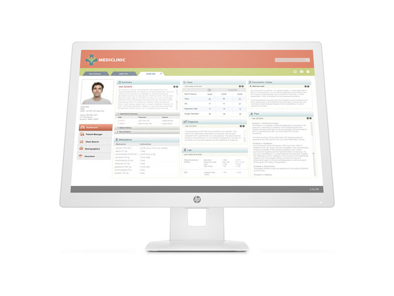 3ME69AA#ABB Монитор HP 24'' HC241p Healthcare Edition WUXGA 1920x1200 DP+HDMI+VGA Integrated Privacy Filter 3 Yrs HEAD ONLY HO CRM (без подставки opt. 4BX37AA)