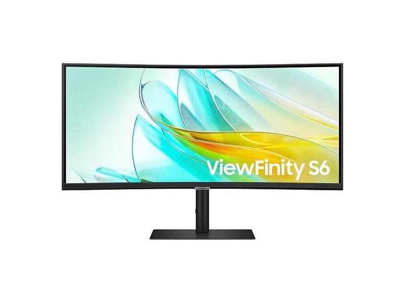 LS34C650UAIXCI  Монитор Samsung ViewFinity S6 34'' черный VA LED 5ms 21:9 M/ M полуматовая 3000:1 350cd 178гр/ 178гр 3440x1440 100Hz DP Ultra WQHD USB 8кг