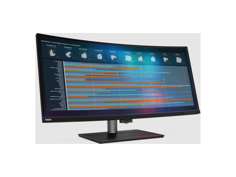 62C1GAT6EU Монитор Lenovo 39.7'' ThinkVision P40w-20 черный IPS 4ms 21:9 HDMI 1000:1 300cd 178гр/ 178гр 5120x2160 DisplayPort
