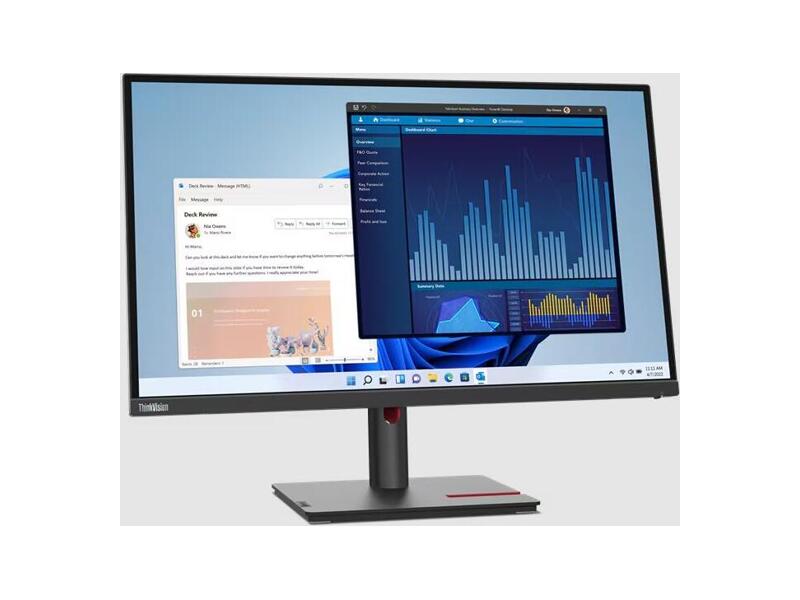 63A9GAT1EU  Mонитор Lenovo T27P-30 27'' 16:9 черный IPS 3840 х 2160 350cd 1300:1 4ms 178гр/ 178гр USB HDMI DP