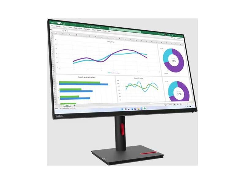 63D3GAT1EU  Mонитор Lenovo T32H-30 31.5'' 16:9 IPS 2560x1440 1000:1 4ms 178гр/ 178гр USB HDMI DP