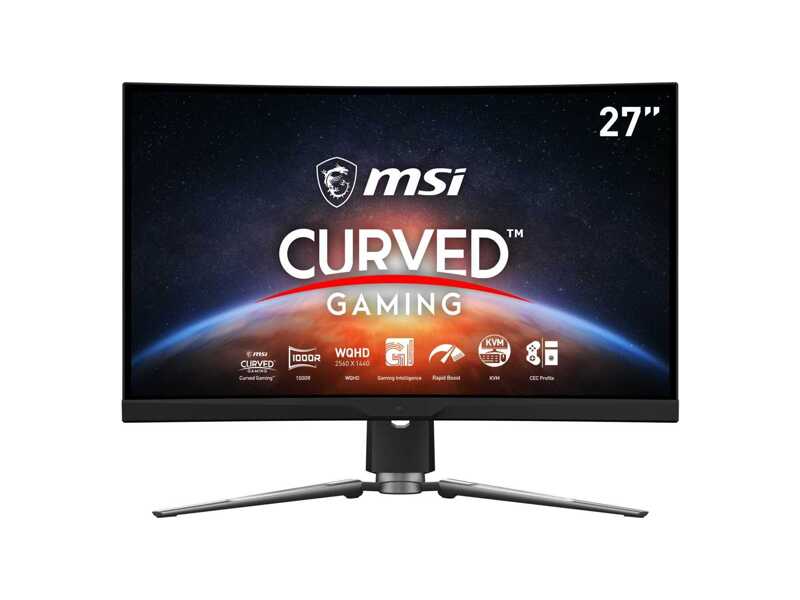 9S6-3CC05T-008  Монитор MSI MPG 27'' ARTYMIS 273CQR WQHD(2560x1440(матовый))/ Curved/ 165Hz/ 1ms/ HDMI/ DP/ USB/ 6.7kg/ black