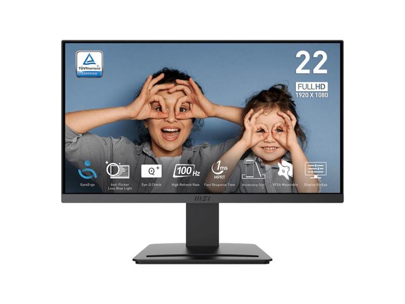 9S6-3PB9CH-026 Монитор MSI Pro MP223 E2 21.5'' черный VA LED(1920x1080) 1ms 16:9 250cd 178гр/ 178гр 100Hz VGA HDMI