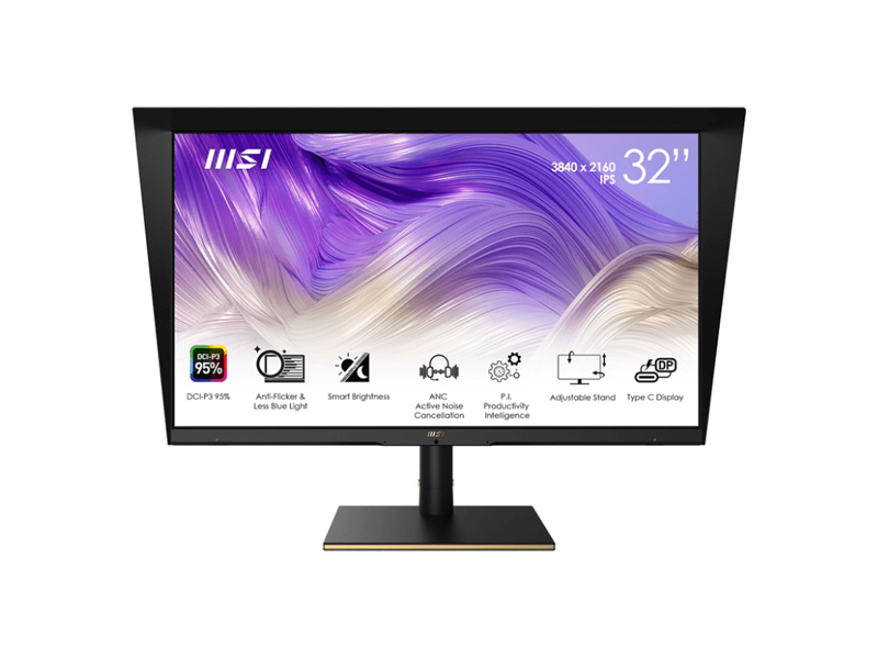 9S6-3DA98T-028  Монитор MSI Summit MS321UP 32'' 16:9 3840x2160(UHD) IPS, Flat screen, nonGLARE, 60 Гц, 400cd/ m2, H178°/ V178°, 1000:1, 100M:1, 1.07B, 4ms, 2xHDMI, DP, USB-C, Audio out, Black