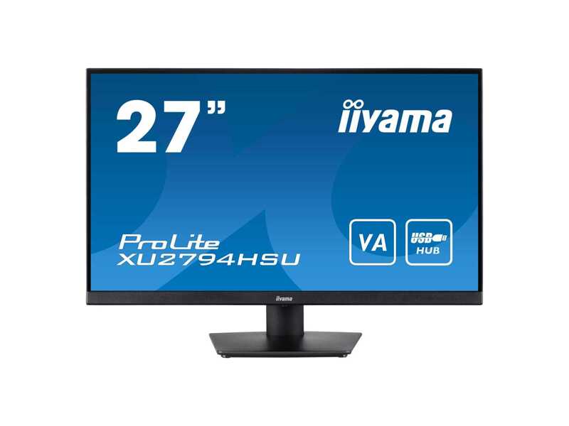 XU2794HSU-B1  Монитор Iiyama 27'' ETE VA-panel, 1920x1080, 250cd/ m, 4ms, Speakers, HDMI, DisplayPort, Speakers, USB-HUB 2x 3.0