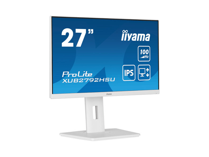 XUB2792HSU-W6  Монитор Iiyama 27'' XUB2792HSU-W6 белый (IPS 1920х1080 100Hz 0.4ms 250cd 178/ 178 1300:1 HDMI2.0 DisplayPort1.2 4xUSB3.2 2x2W HAS Pivot)