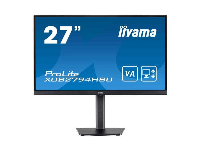 XUB2794HSU-B1  Монитор Iiyama 27'' ETE VA-panel, 1920x1080, 15cm height adj. stand, 250cd/ m, 4ms, Speakers, HDMI, DisplayPort, Speakers, USB-HUB 2x 3.0