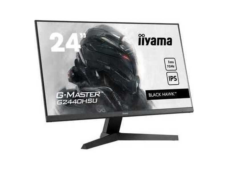 G2440HSU-B1  Монитор Iiyama 23, 8'' IiyamaG-MASTER G2440HSU-B1 1920x1080@75Гц IPS LED 16:9 1ms HDMI DP 2*USB2.0 80M:1 1000:1 178/ 178 250cd Tilt Speakers Black