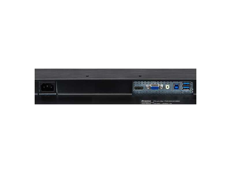 T2454MSC-B1AG  Монитор Iiyama 23.8'' [16:9] 1920х1080(FHD) IPS, nonGLARE, TOUCH, 250cd/ m2, H178°/ V178°, 1000:1, 5М:1, 4ms, VGA, HDMI, USB-Hub, Height adj, Tilt, Speakers, 3Y, Black 1