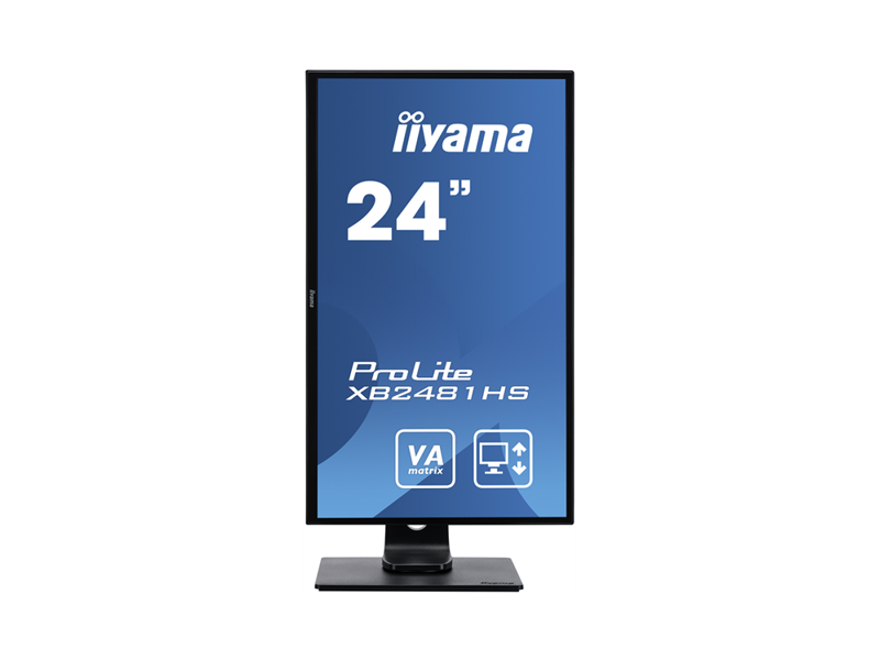 XB2481HS-B1 Монитор Iiyama 23, 6'' ProLite XB2481HS-B1 1920x1080 VA LED 16:9 6ms VGA DVI HDMI 12M:1 3000:1 178/ 178 250cd HAS Pivot Tilt Swivel Speakers Black 2