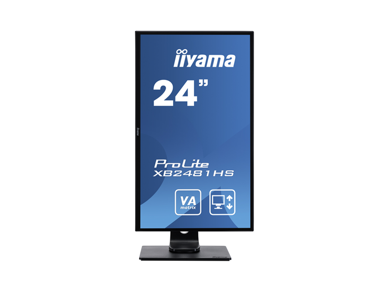 XB2481HS-B1  Монитор Iiyama 23, 6'' ProLite XB2481HS-B1 1920x1080 VA LED 16:9 6ms VGA DVI HDMI 12M:1 3000:1 178/ 178 250cd HAS Pivot Tilt Swivel Speakers Black 2