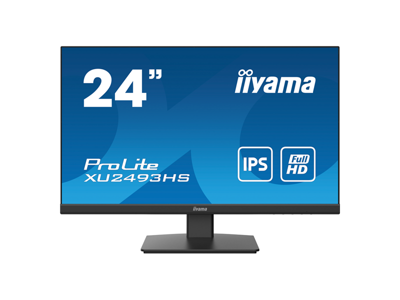 XU2493HS-B4  Монитор Iiyama 23.8'' 16:9 1920х1080(FHD) IPS, nonGLARE, 250cd/ m2, H178°/ V178°, 1000:1, 5М:1, 16.7M, 4ms, VGA, HDMI, DP, Tilt, Speakers, 3Y, Black