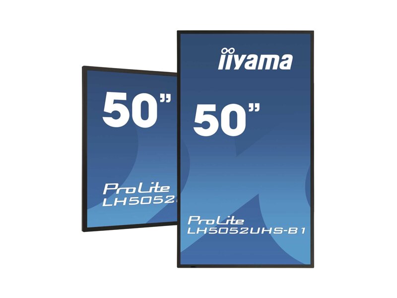LH5052UHS-B1 Профессиональная панель (экран) Iiyama 50'' черный VA LED 8ms 16:9 DVI HDMI M/ M глянцевая 4000:1 500cd 178гр/ 178гр 3840x2160 D-Sub DisplayPort FHD 14.8кг 1