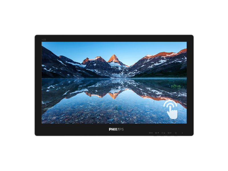 162B9TN  Монитор Philips 39, 6 cm (15.6'') 16:9 1366х768(WXGA) TN, GLARE, 60 Гц, 220 cd/ m, H90°/ V60°, 500:1, 20M:1, 4ms, VGA, DVI, 1.4, 1.2, USB-Hub, Tilt, Speakers, 3Y, Black 162B9TN (00/ 01)