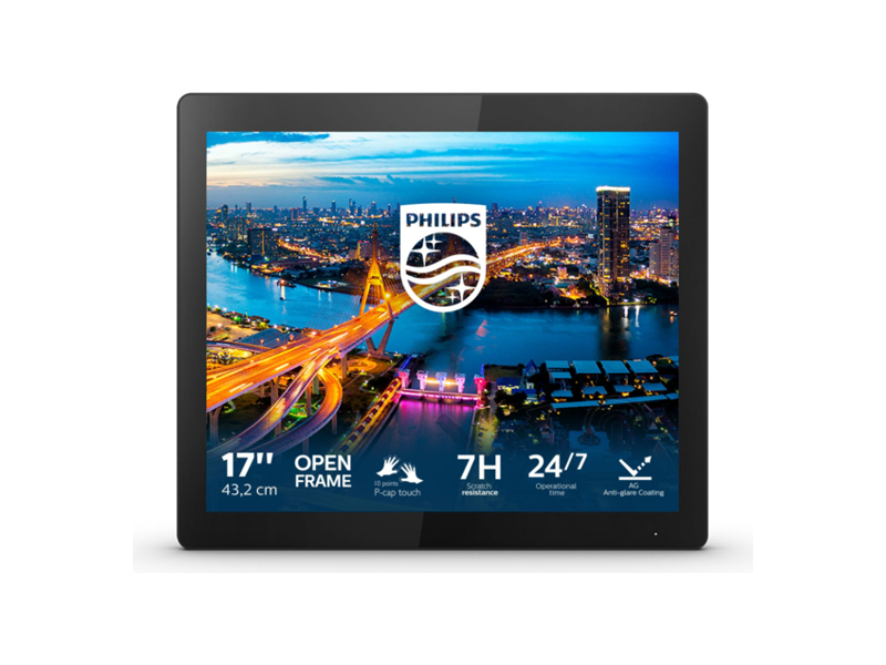 172B1TFL  Монитор Philips 43, 2 cm (17'') [5:4] 1280х1024(SXGA) TN, nonGLARE, 250cd/ m2, H160°/ V140°, 1000:1, 50M:1, 16.7M, 4ms, VGA, DVI, 1, 4, 1, 2, USB-Hub, Tilt, 3Y, Black 172B1TFL (00/ 01)