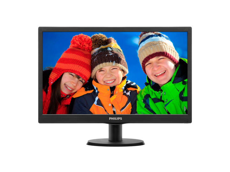 203V5LSB26  Монитор Philips 19.5'' 203V5LSB26(10/ 62) черный (TN 1600x900 90/ 50 1000000:1 5ms 200cd D-Sub)