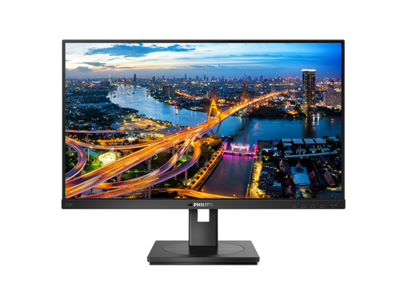 242B1V  Монитор Philips 23.8'' 242B1V черный с поворотом экрана (IPS 1920x1080 75Hz 4ms 178/ 178 350cd DVI HDMI1.4 DisplayPort1.2 4xUSB3.2 MM PrivacyMode)