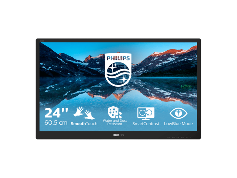 242B9TN  Монитор Philips 23, 8'' 242B9TN SmoothTouch 1920x1080 60Гц IPS W-LED 16:9 5ms(GtG) VGA DVI-D HDMI DP 2*USB3.1 50M:1 1000:1 178/ 178 250cd Speakers Black