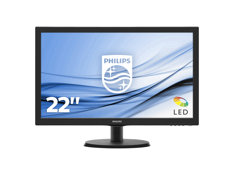 243V5QHABA  Монитор Philips 23, 6'' 243V5QHABA 1920x1080 MVA W-LED 16:9 8ms VGA DVI-D HDMI 10M:1 178/ 178 250cd Sapeakers Black .