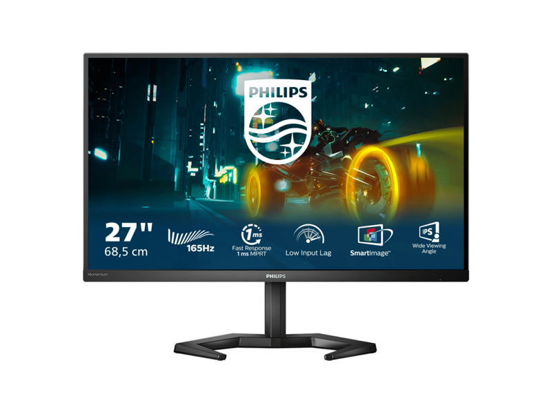 27M1N3200ZA/00  Монитор Philips 27'' 16:9 1920х1080(FHD) IPS, nonGLARE, 165 Hz, 250 cd/ m2, H178°/ V178°, 1100:1, 16.7M, 1ms, 2xHDMI, DP, Height adj, Pivot, Tilt, Swivel, Speakers, Black