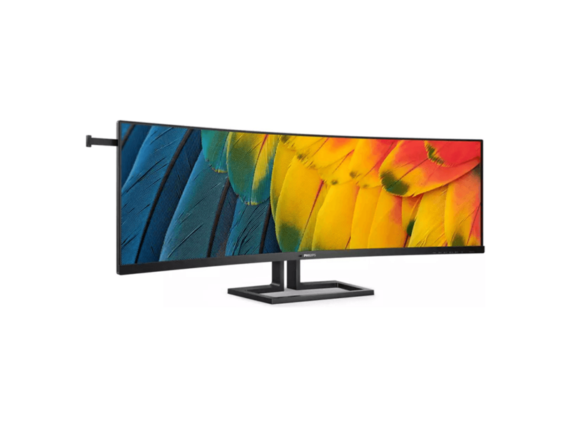 45B1U6900C  Монитор Philips 45'' 32:9 5120x1440(dualQHD) VA, Curved, nonGLARE, 75 Hz, 450cd/ m2, H178°/ V178°, 3000:1, 80M:1, 16.7M, 4ms, 2xHDMI, DP, USB-C, USB-Hub, Height adj, Tilt, Swivel, Speakers, 3Y, Black